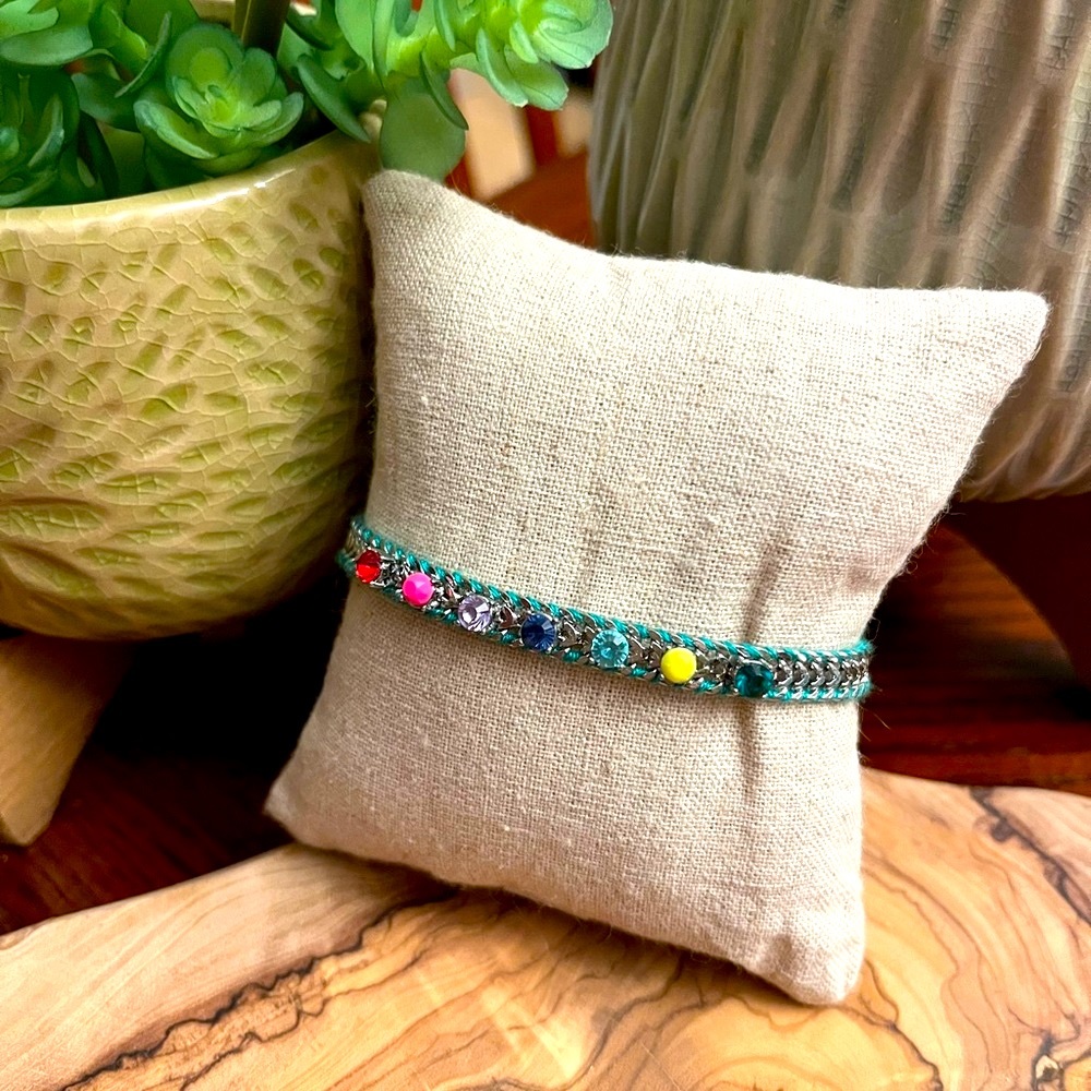 Stella & Dot Rainbow Friendship Bracelet, NWOT, colorful!